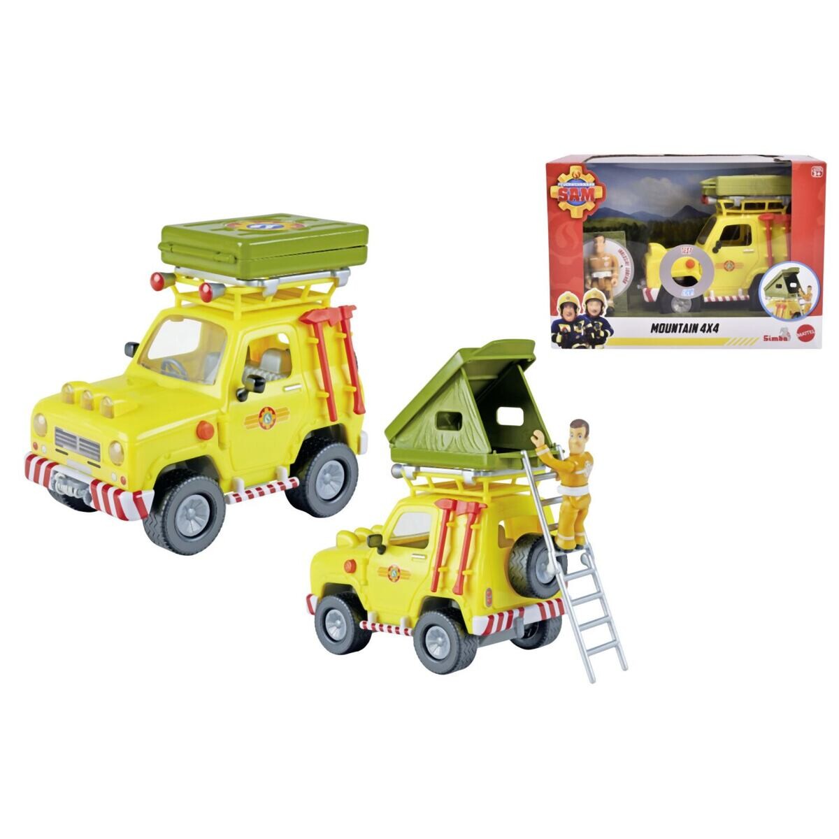 Simba Požárník Sam auto Mountain 4x4 s figurkou 16 cm
