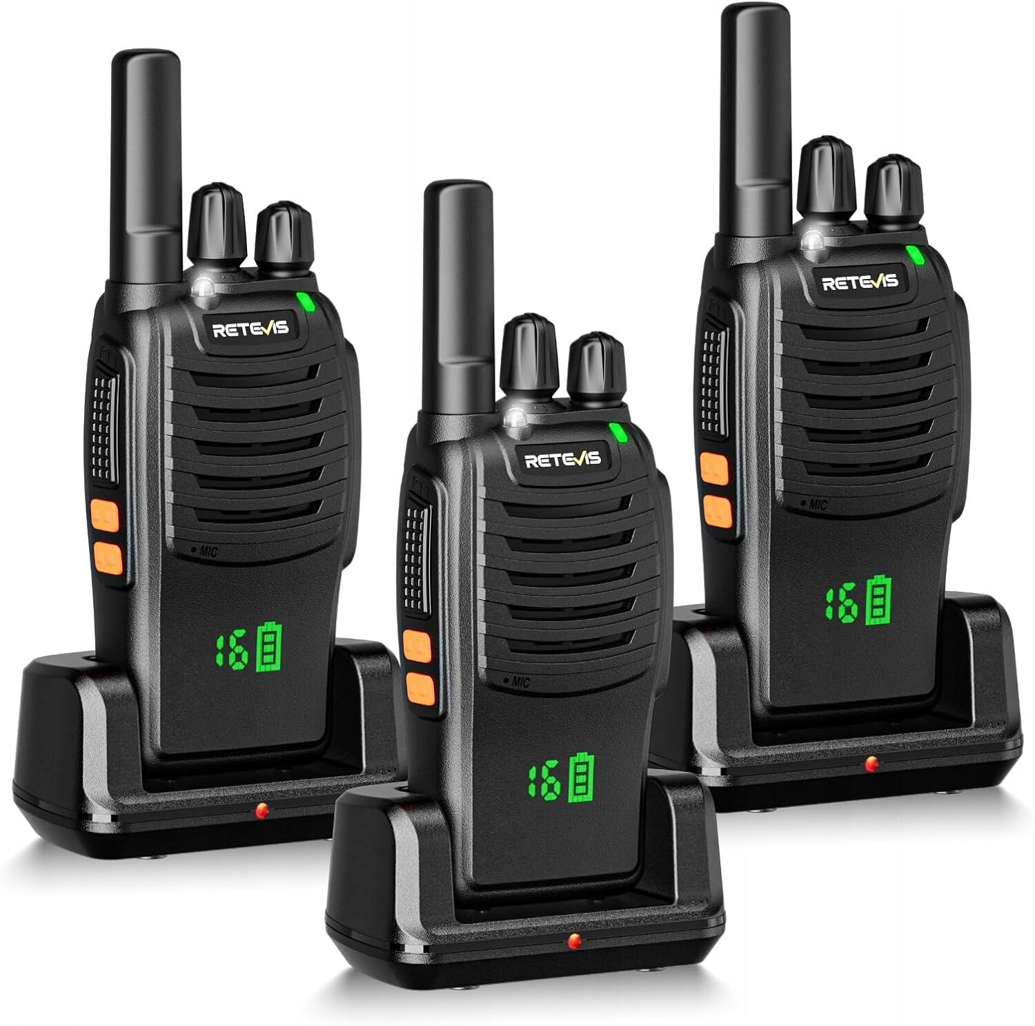Retevis H777H Walkie Talkie, PMR446 vysílačky, 3 Km, 16 kanálů, Vox, Led
