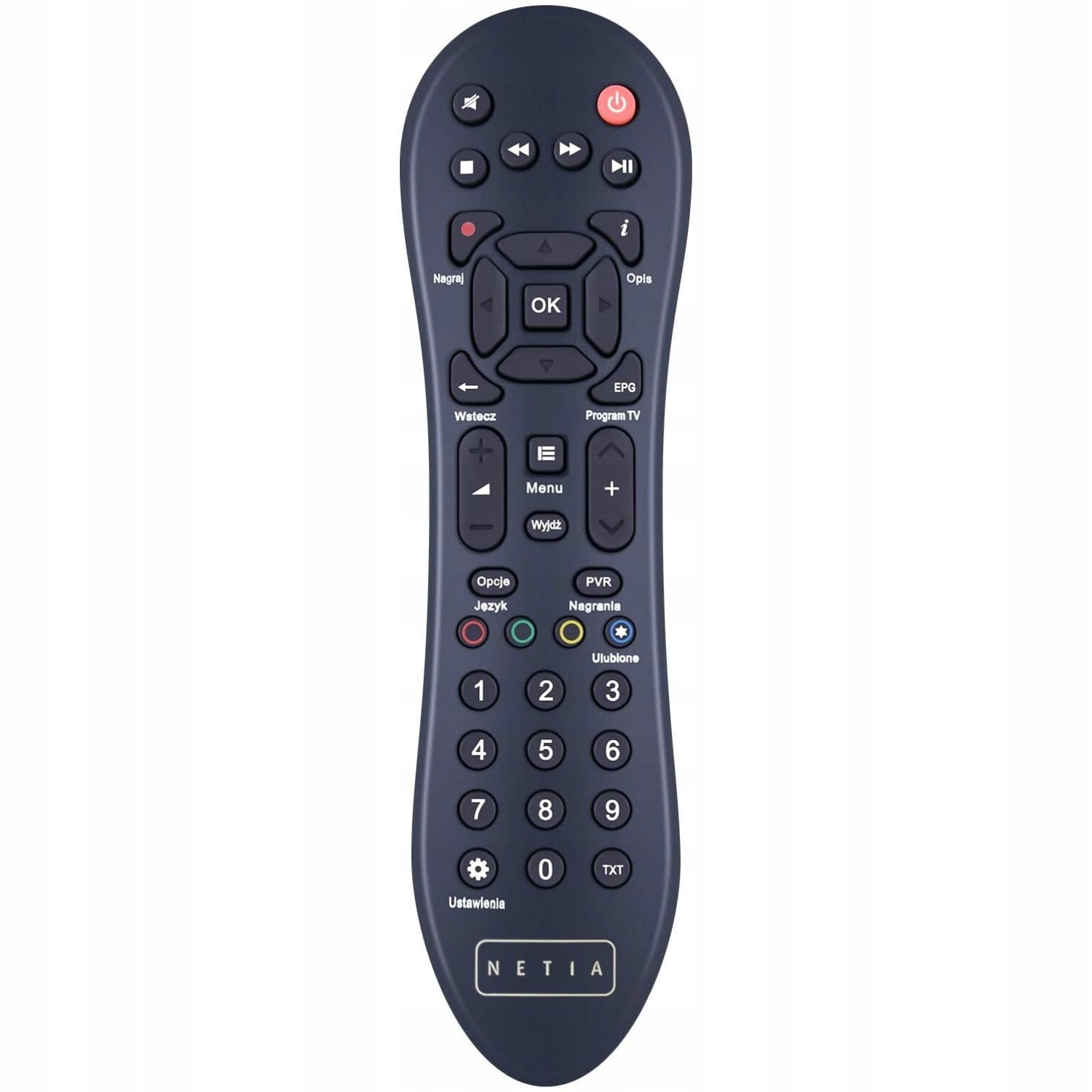 Dálkové Ovládání Pro Set-top Box Netia Evobox Originální