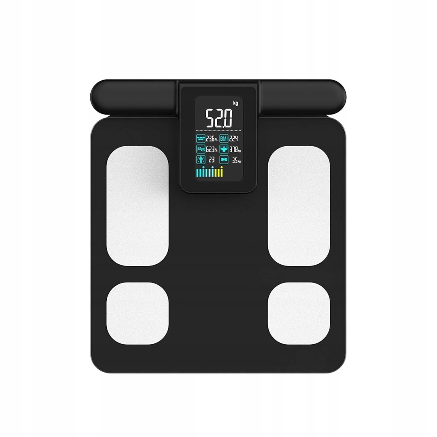 Váha Analyzující Tukovou Tkáň A Svaly Pomocí Aplikace Kontrola Měřítka Bmi