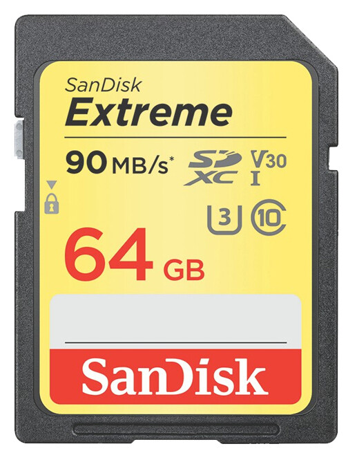 Paměťová karta Sandisk 64GB Sdhc Sdxc Extreme Hd UHS-1 +90 MB/s