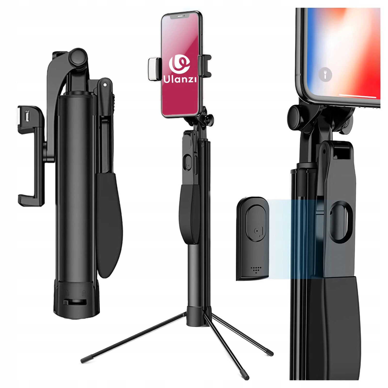 Stativ selfie lampa Led dálkové ovládání tyč vlog nahrávání pro iPhone 16 15 Pro Max