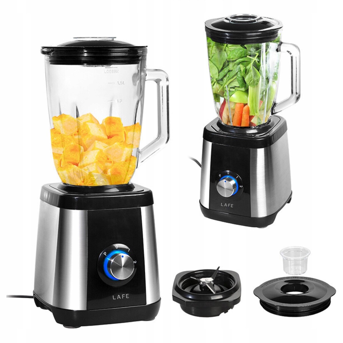 Stolní Mixér Lafe Power MIX 600W 1,5L Skleněný Drtič Ledu