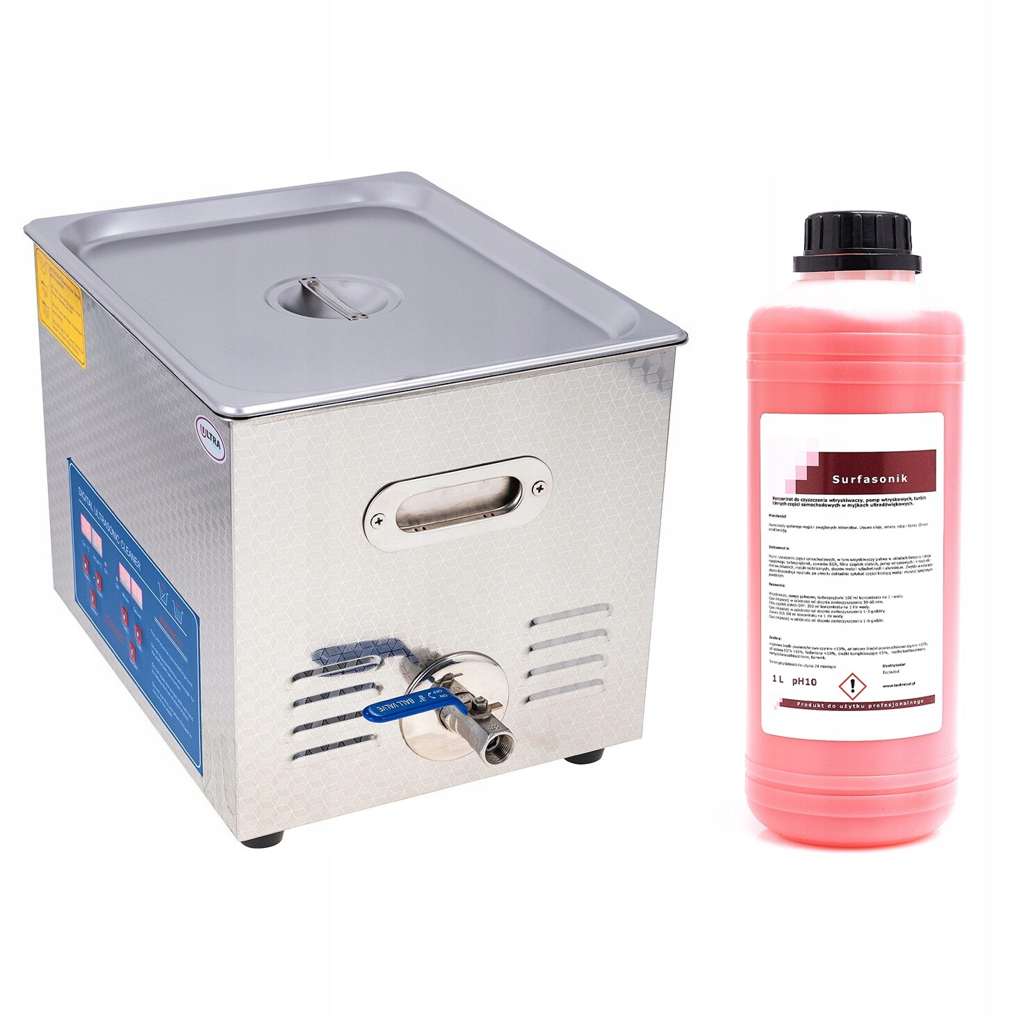 Ultrazvuková Myčka Vana S LCD 10 L 640 W PS-40A Kapalina Koncentrát 1 L Koš