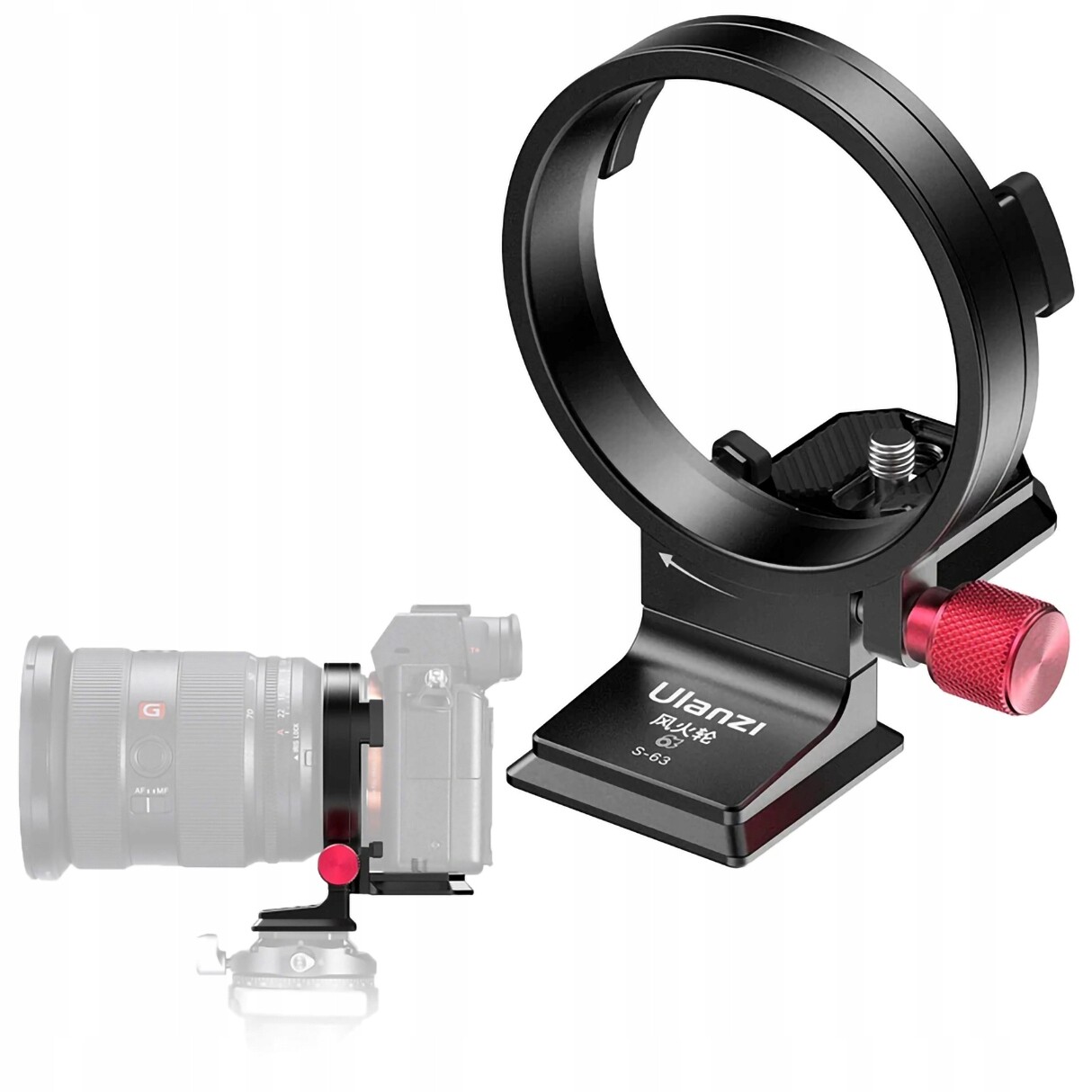 Montážní stativový držák na objektiv Ulanzi S-63 ArcaSwiss pro Sony Alpha
