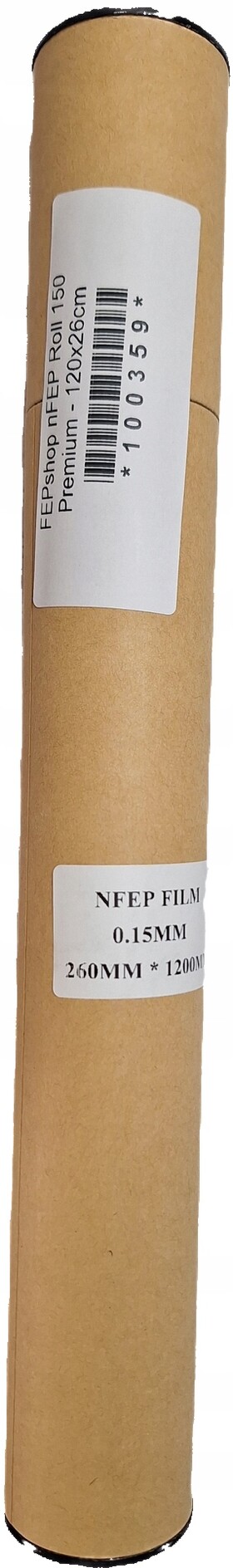 FEPshop nFEP Film Roll 0,15 mm 260x1200 mm – prémiová fólie pro 3D tiskárny