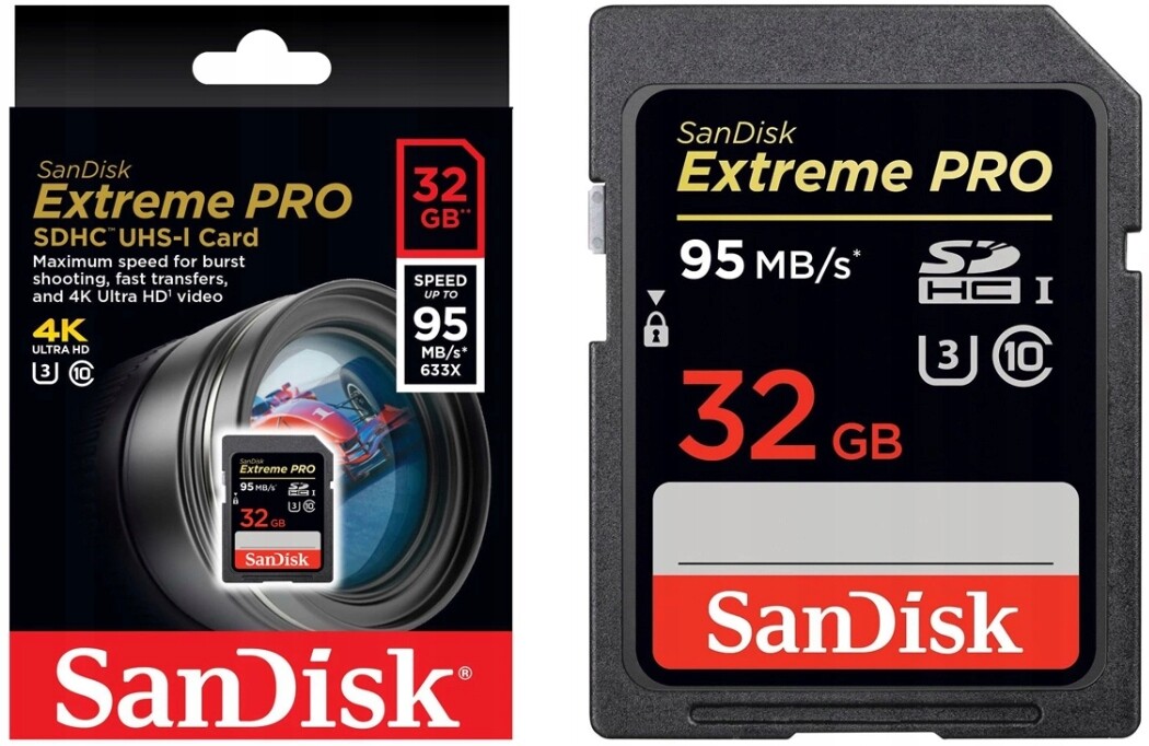 Paměťová karta SanDisk 32 Gb Sd Sdhc Extreme Pro C10