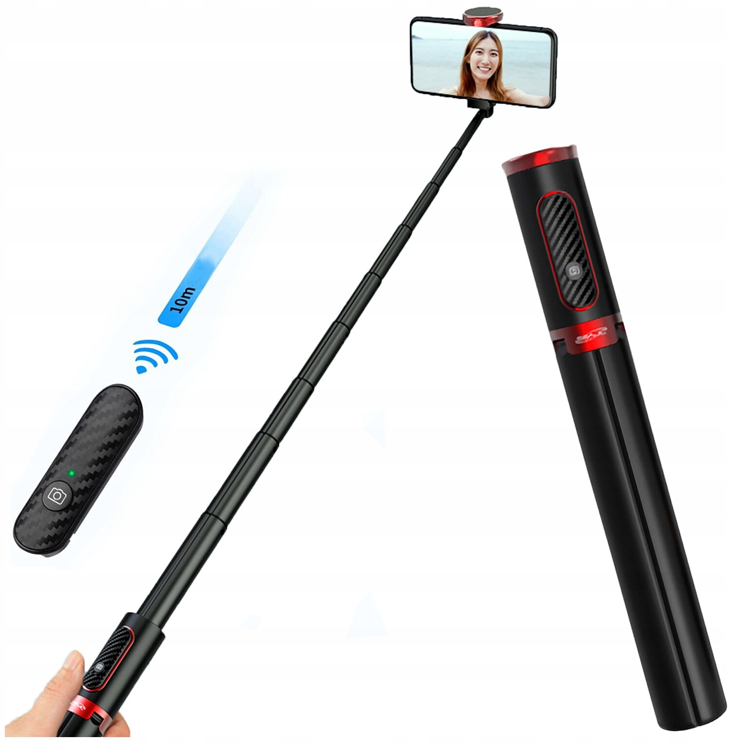 Selfie tyč stativ Ulanzi Seajic Oth-AB202Max Černá s dálkovým ovládáním Bt 10 m