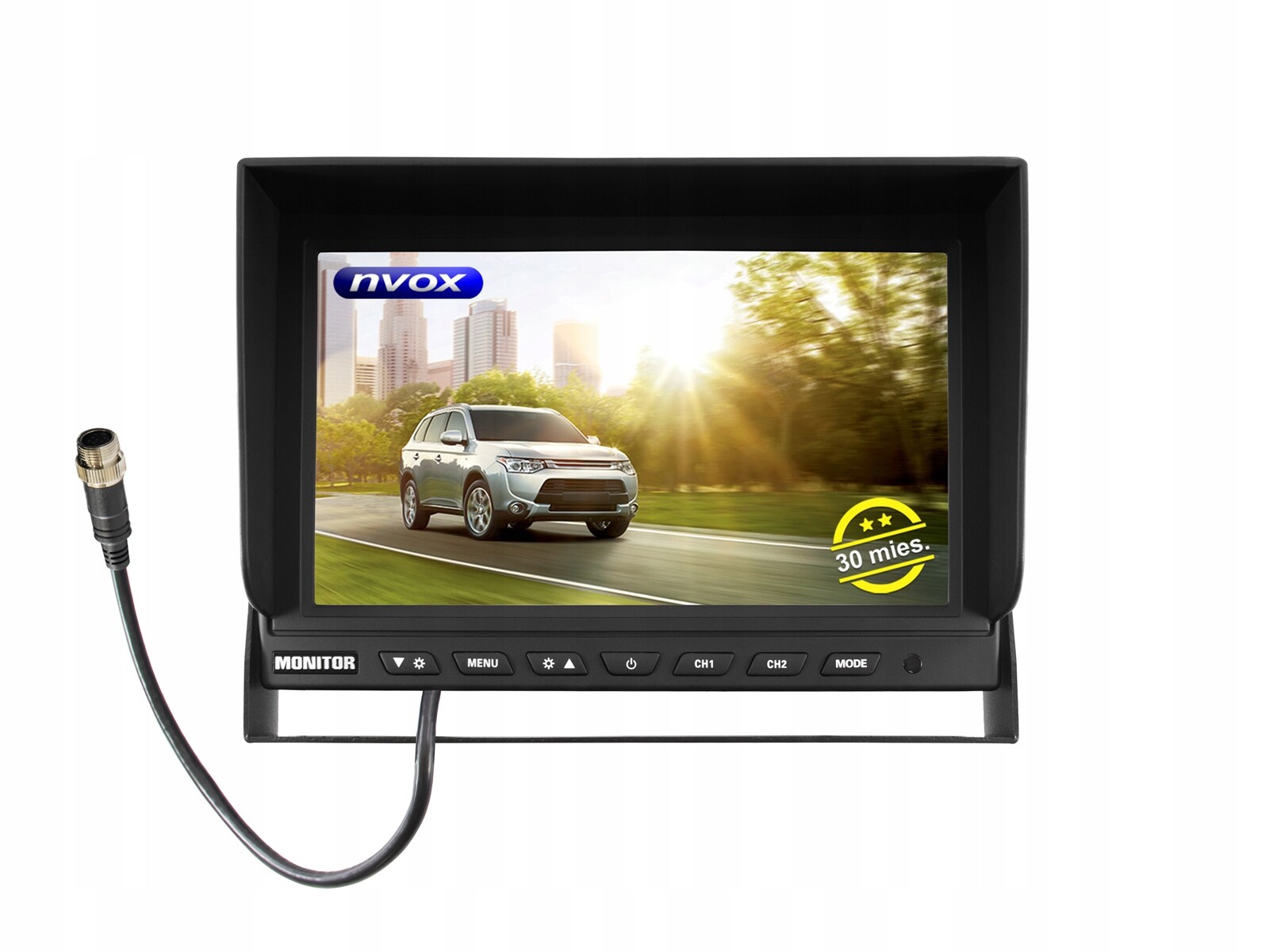 Nvox LCD monitor do auta Hd 9 palců pro 2 kamery 12/24 V