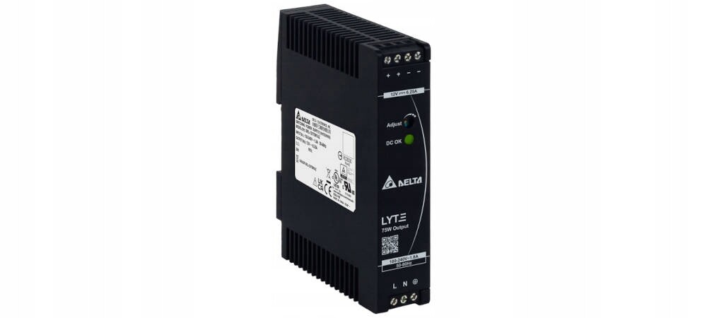 Napájecí zdroj na Din lištu 12V/6.25A, 75W Delta Lyte II DRL-12V75W1AZ