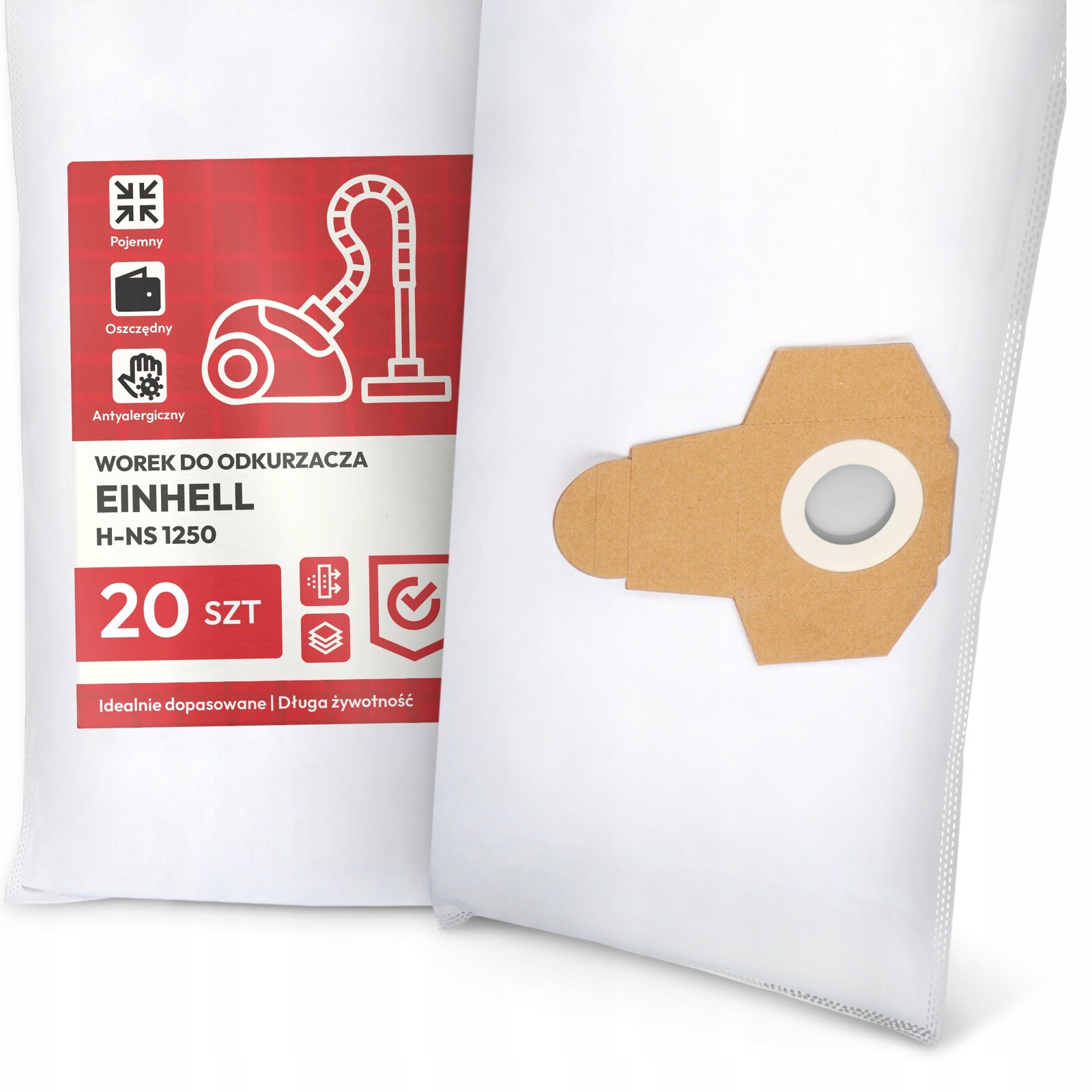 20 x Sáček Do Vysavače Einhell H-ns 1250 Syntetický Textilní Velký G9