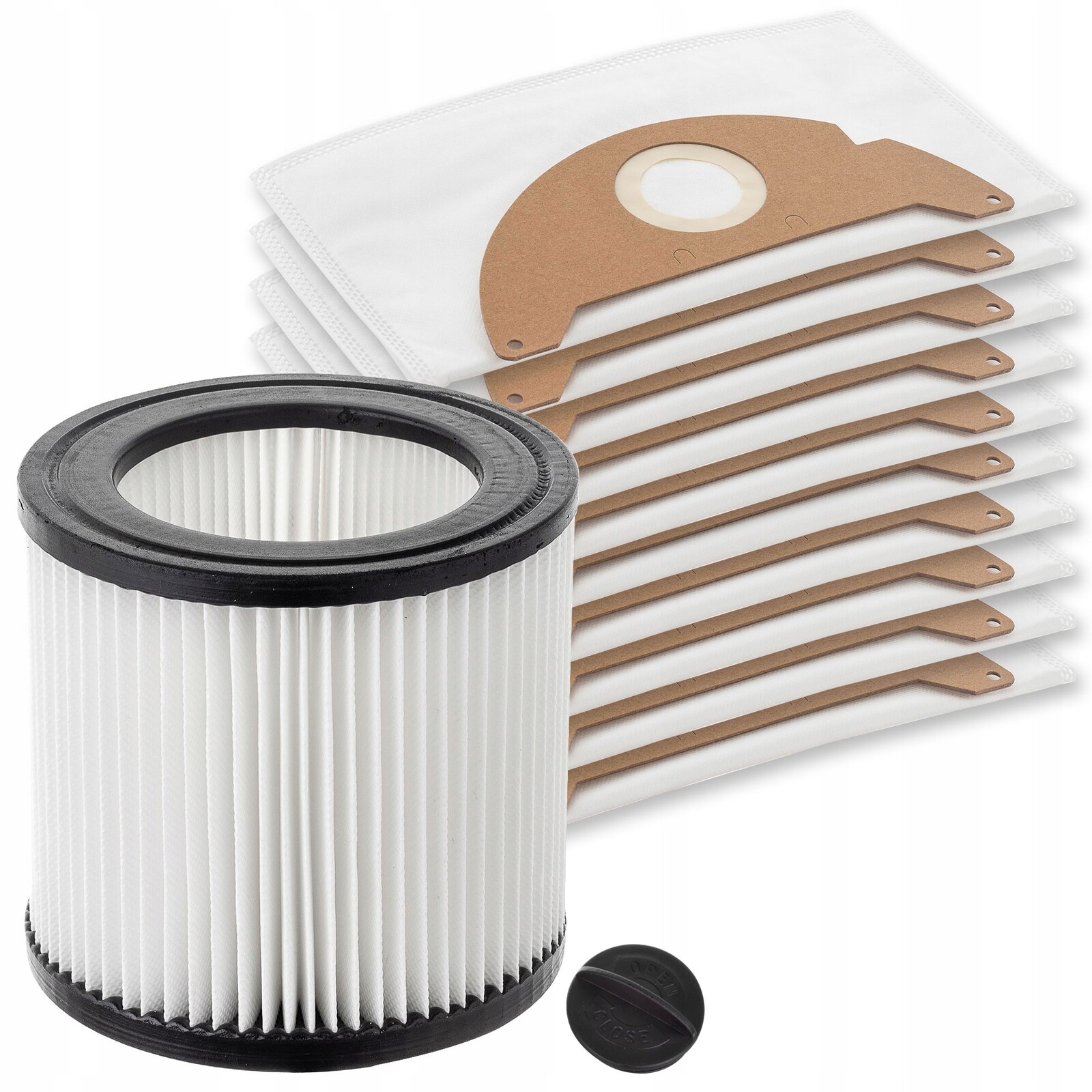 10 X Sáčky S Omyvatelným Filtrem Pro Karcher A 2004 Wd 2200