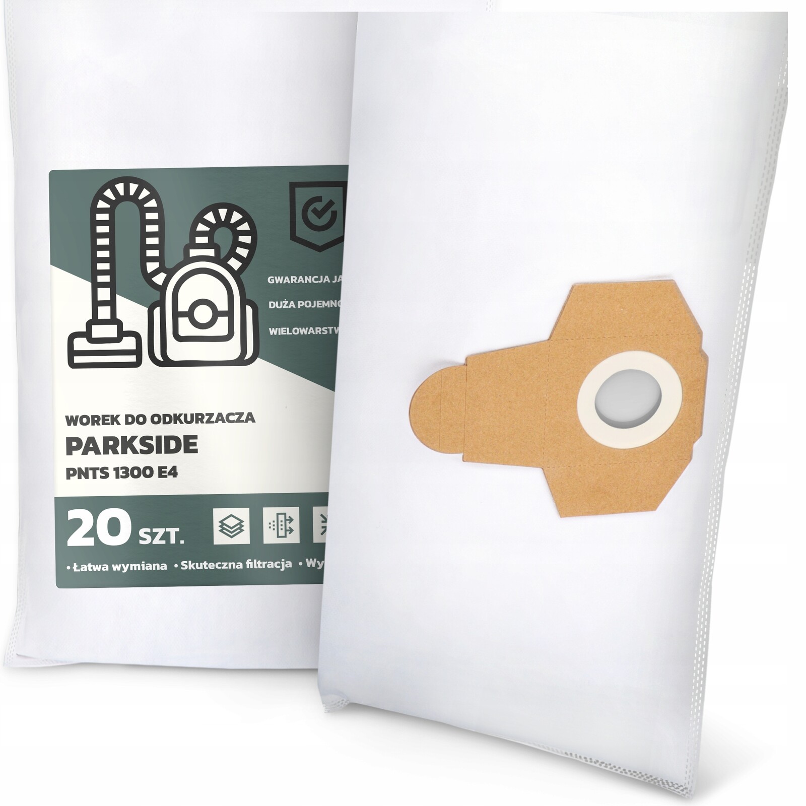 20 x Sáček do Vysavače Parkside Pnts 1300 E4 Syntetický Textilní Velký G9