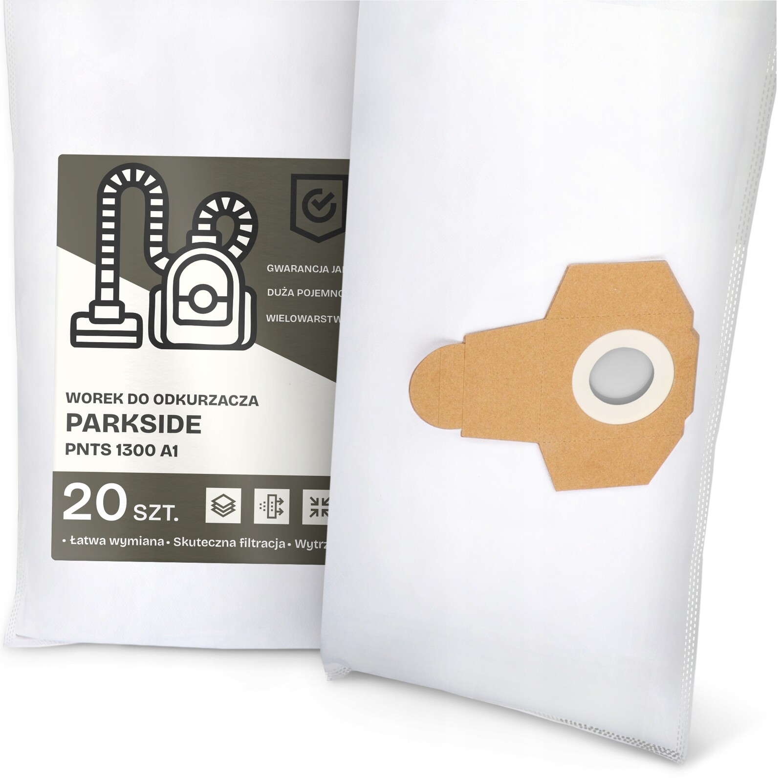 20x Sáček Do Vysavače Parkside Pnts 1300 A1 Syntetický Textilní Velký G9