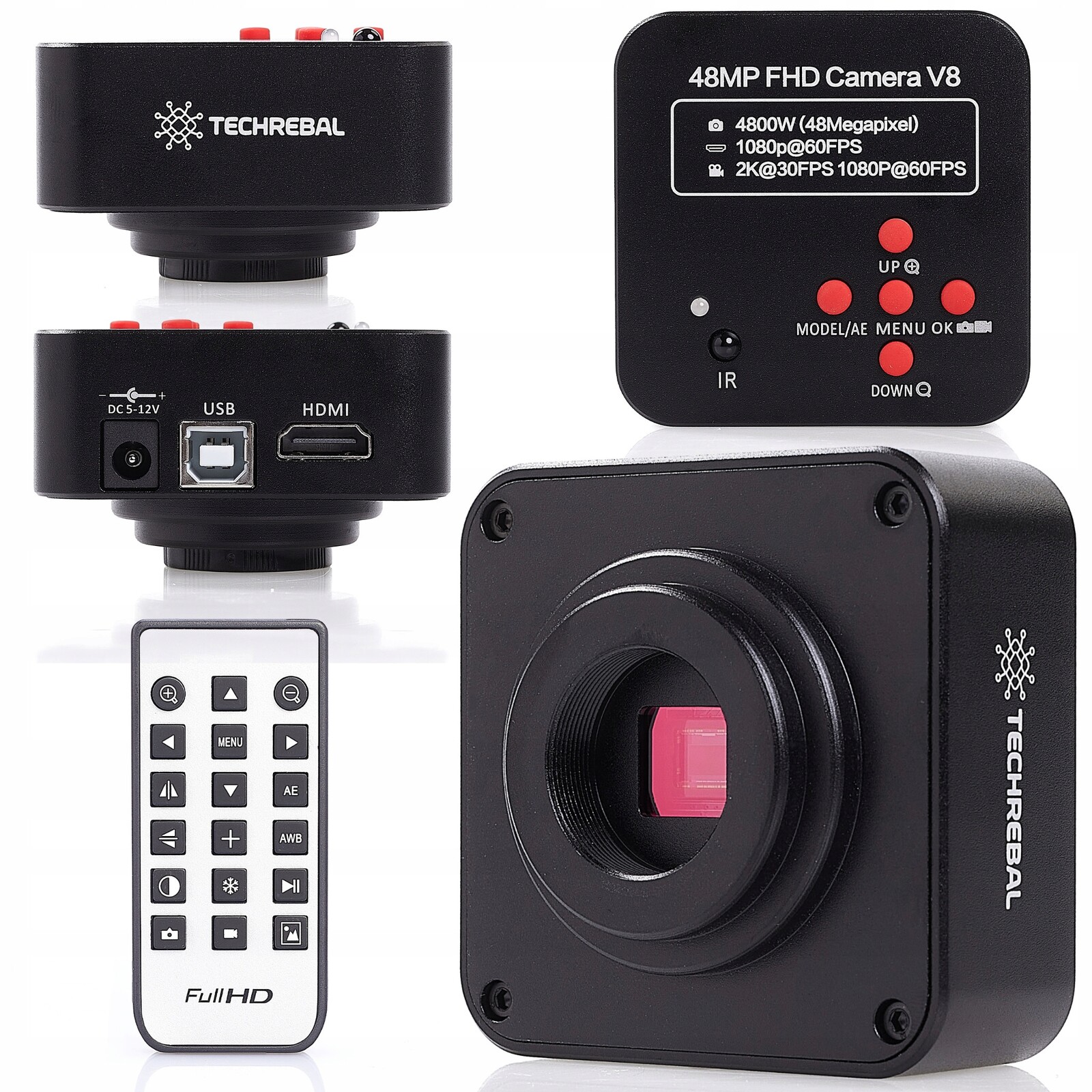 Mikroskopická Kamera Pro Mikroskop 48 Mp Hdmi Usb Dálkové Ovládání