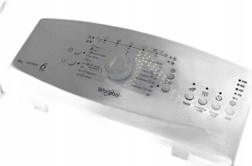 Maskovač s knoflíkem a tlačítky pro pračku Whirlpool 488000637652