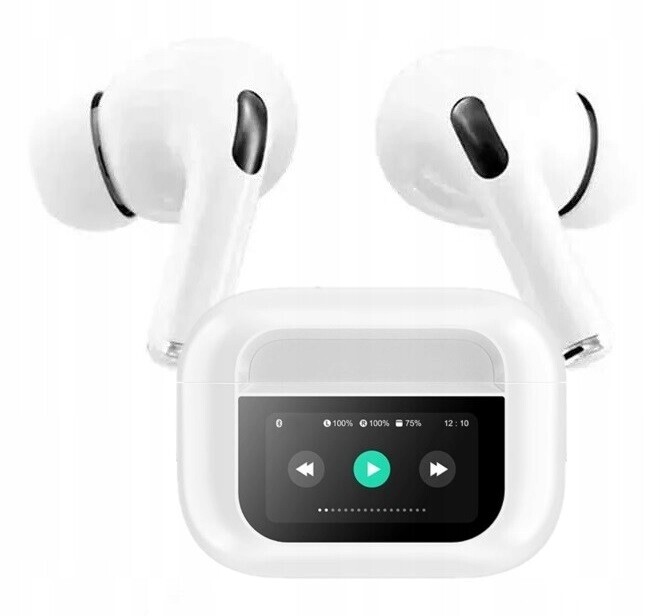 Bezdrátová Sluchátka Tws Univerzální Powerbanka Dotykový Displej Anc