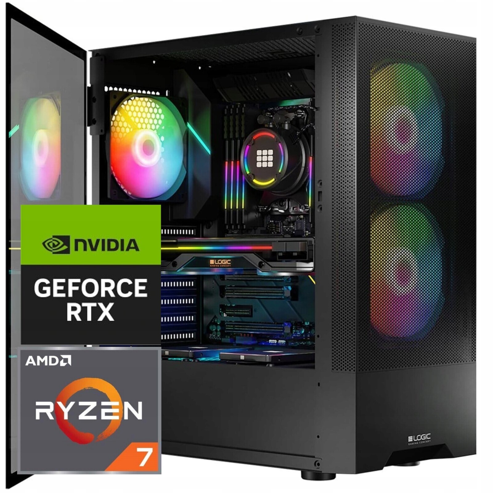 Počítač Pc Pro Hry Ryzen 7 5700 l RTX5060 Ti l 32 Gb l 1TB Win 11 Pro
