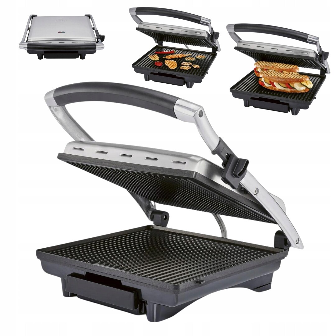 Elektrický gril Panini SilverCrest Spm 2000 E2 stříbrný/šedý 2000 W Ilag
