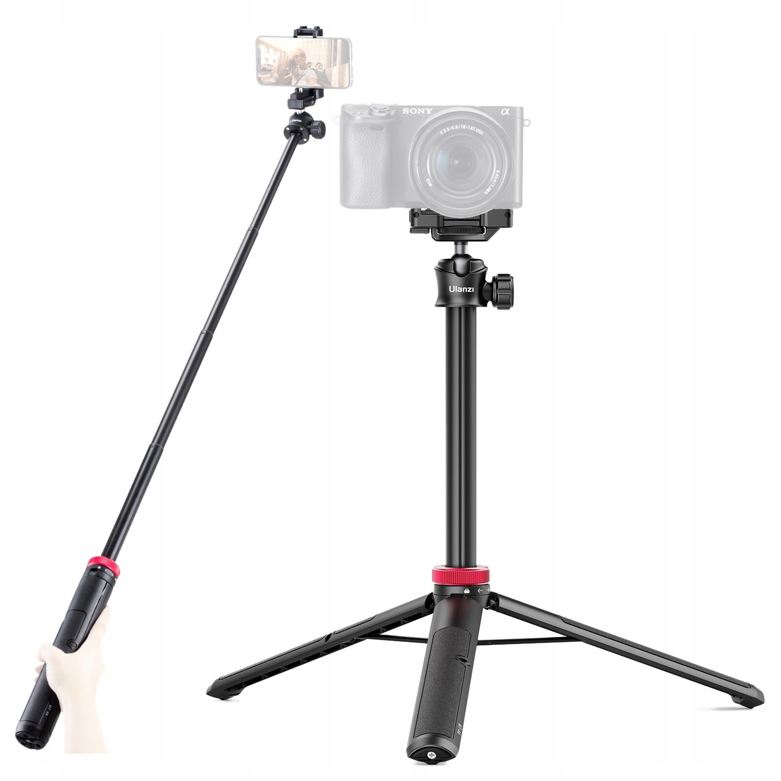 Stativ Selfie Stick Monopod Ulanzi MT-44 držák telefonu s kulovou hlavou