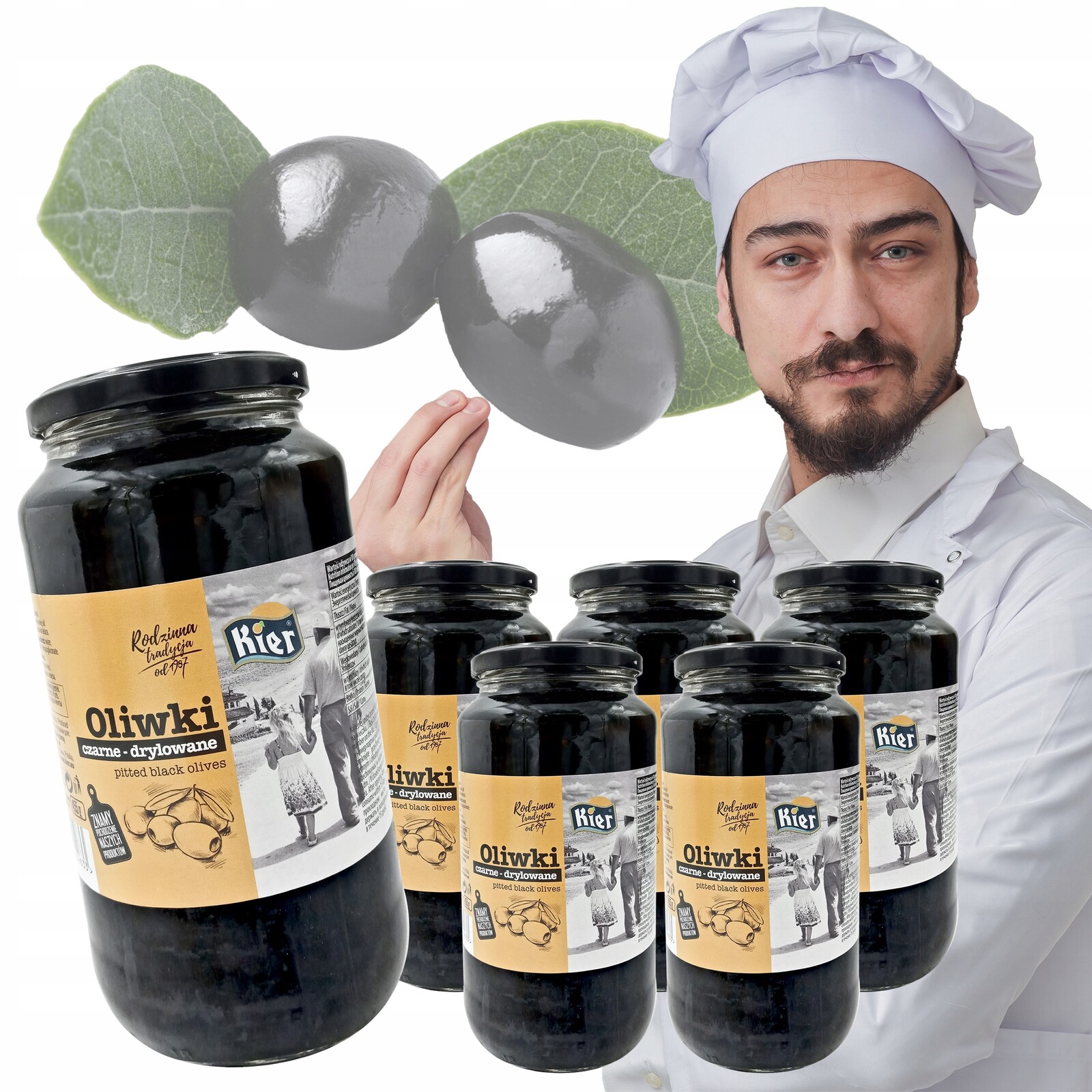 Černé Olivy Vypeckované 6X935 ML