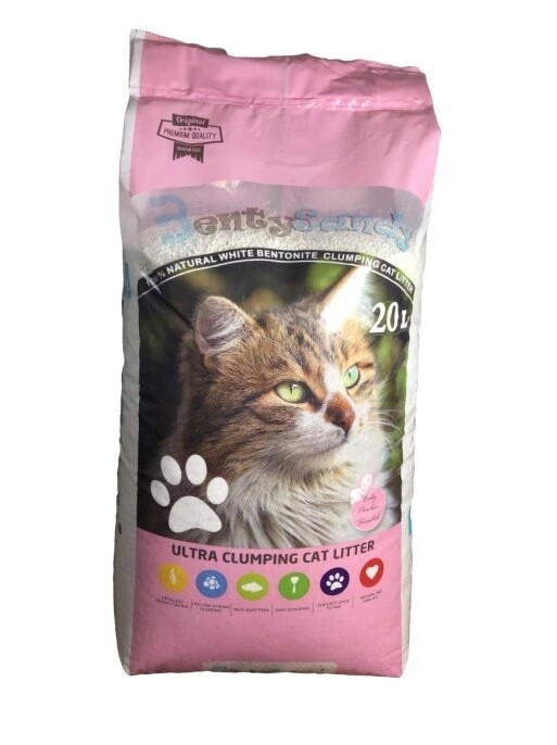 Stelivo pro kočky Benty Sandy Pudrové 20 l do záchodu pro kočky