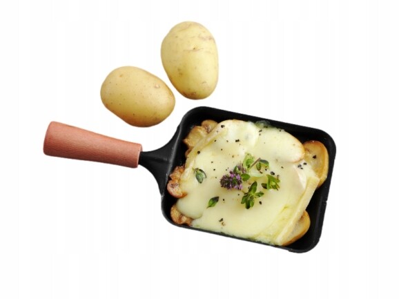 Raclette švýcarský MIX: přírodní, pepřový, česnekový sýr; Set 600 g