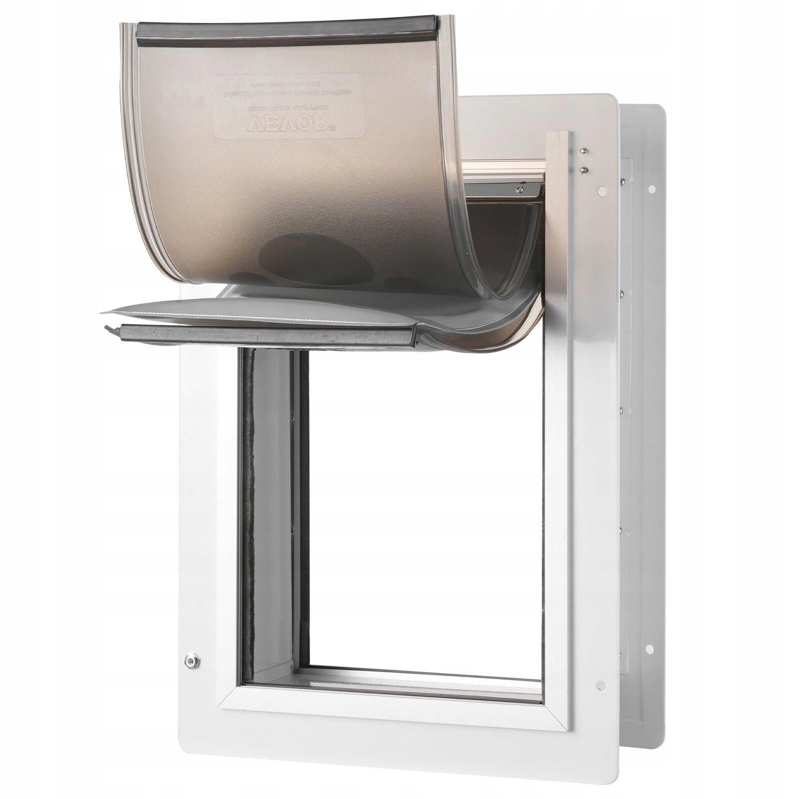 Klapka pro psa do dveří se zámkem – hliníkový rám na 3 magnety, střední velikost