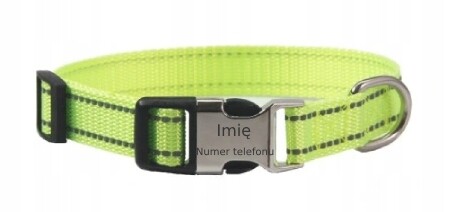 Obojek s gravírováním pro psa kočku Váš Nápis! Reflexní Jasný L