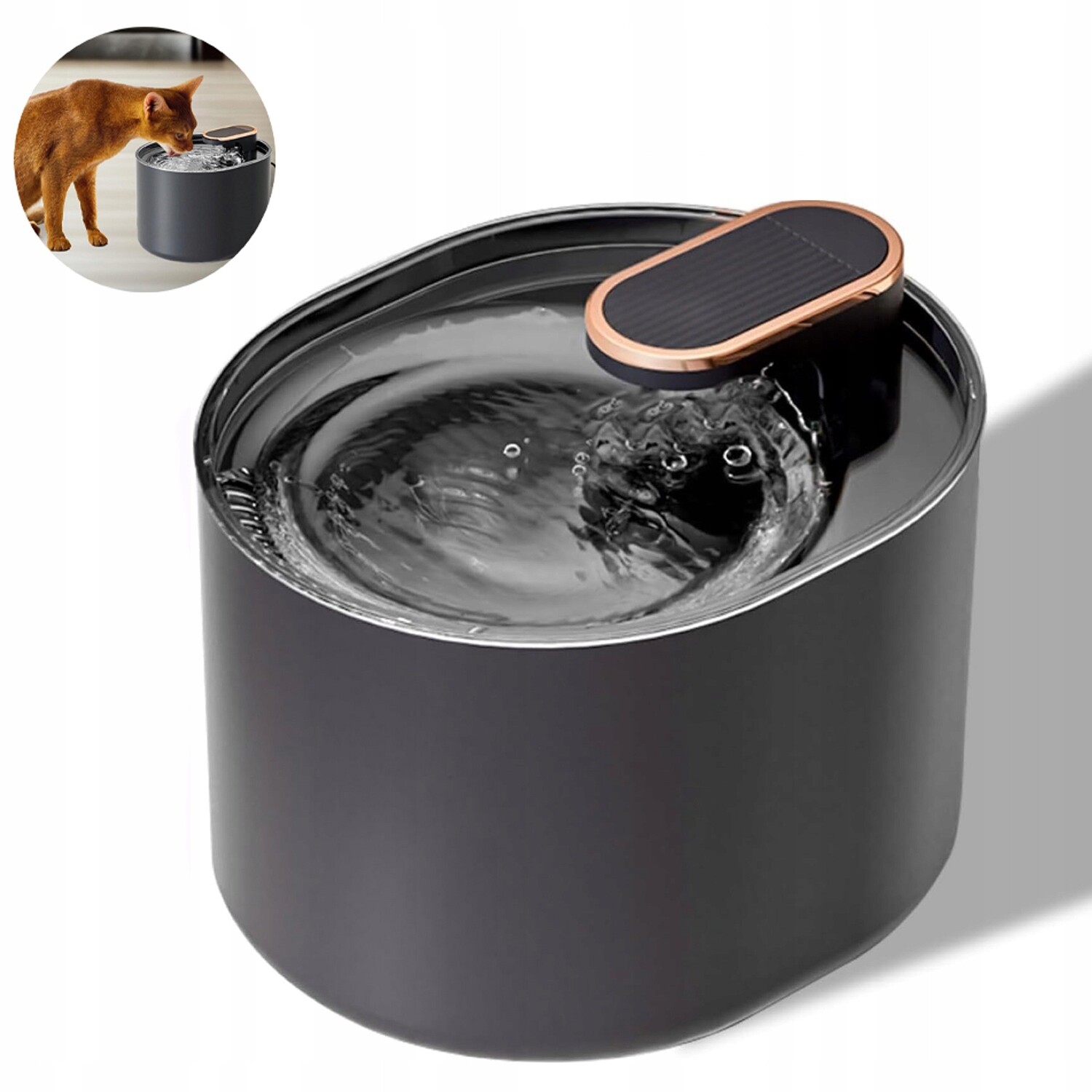 Fontána pro kočky 3L, ultralehká automatická fontána na pití pro psy