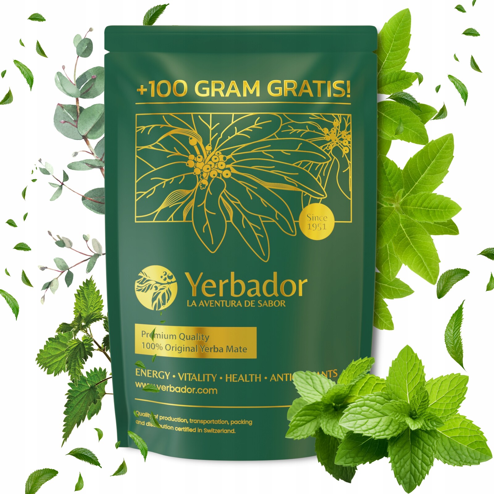 Hermetický Doypack Yerba Mate 100 g Bonus