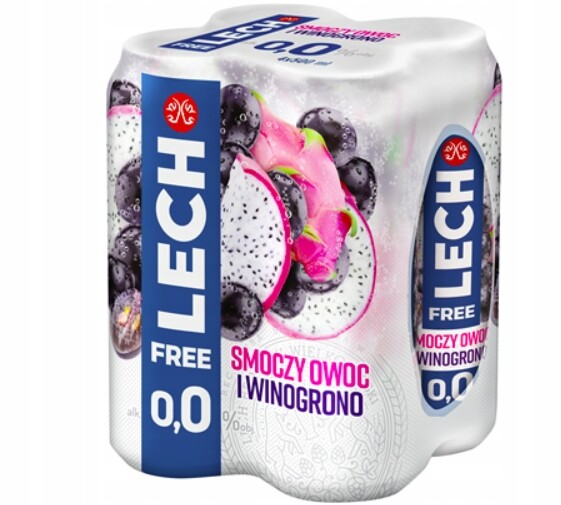 Lech Free Dračí ovoce Nealkoholické pivo 24x500 ml plechovka