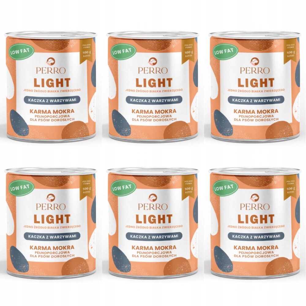 Krmivo pro psy Perro Light Kachna se zeleninou 6 x 800 g