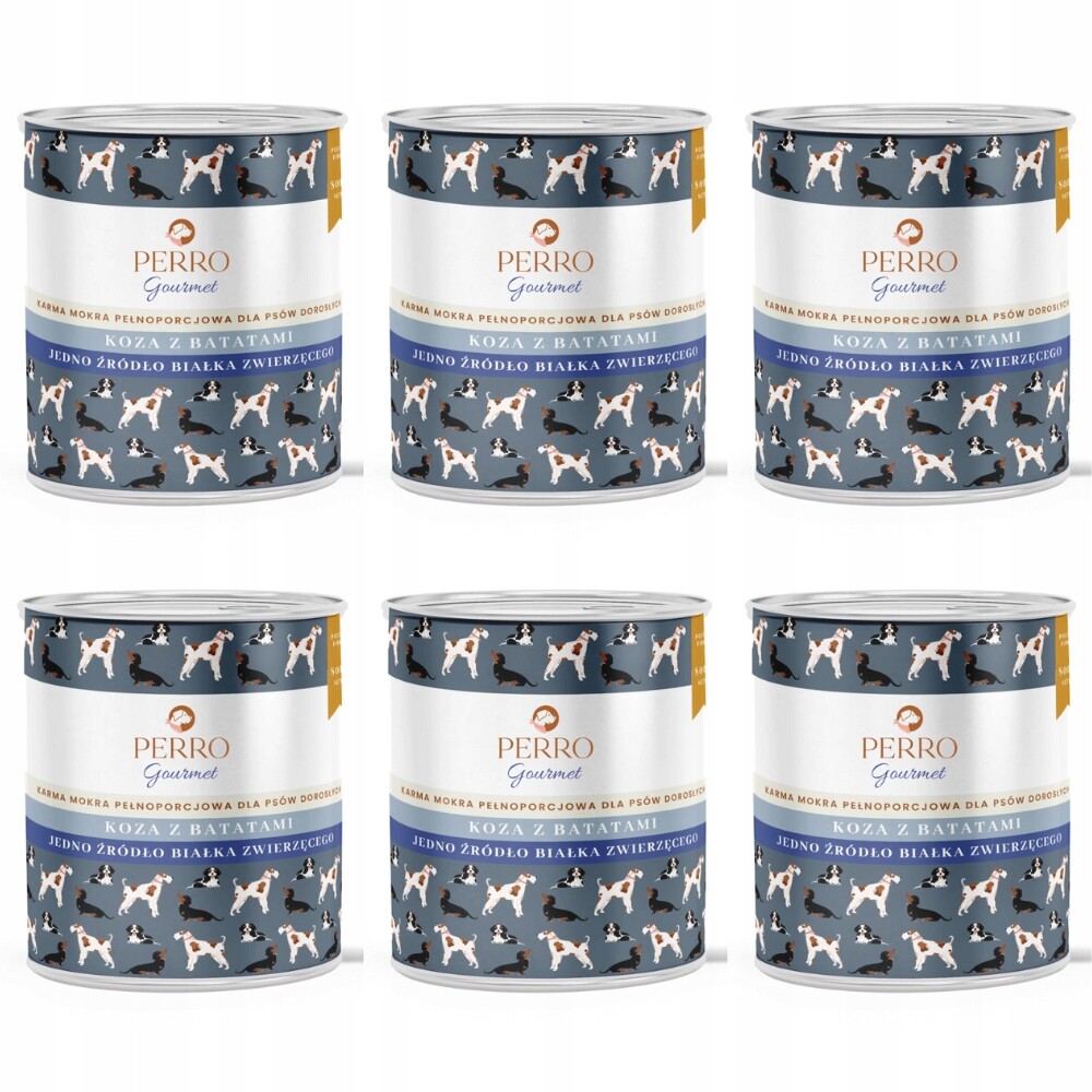 Vlhké krmivo pro psy Perro Gourmet Koza s batáty 6 x 800 g