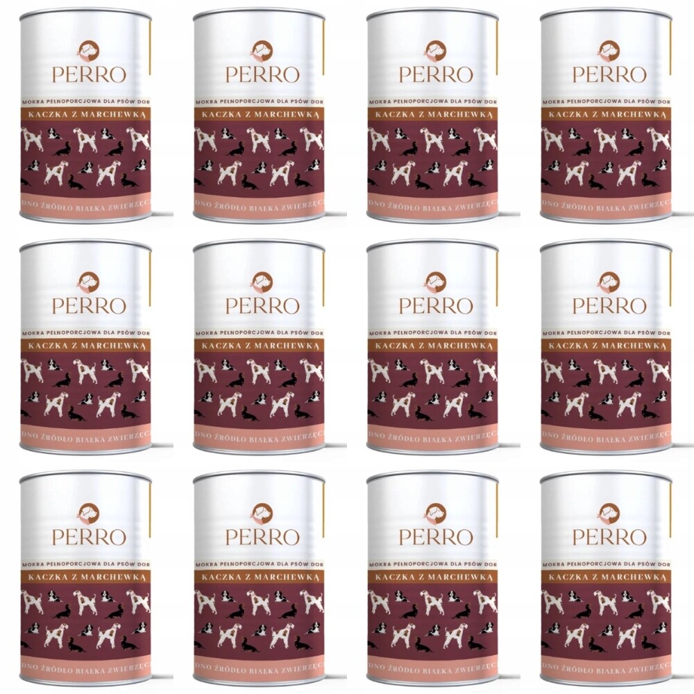 Vlhké krmivo pro psy Perro Kachna s mrkví 12 x 400 g