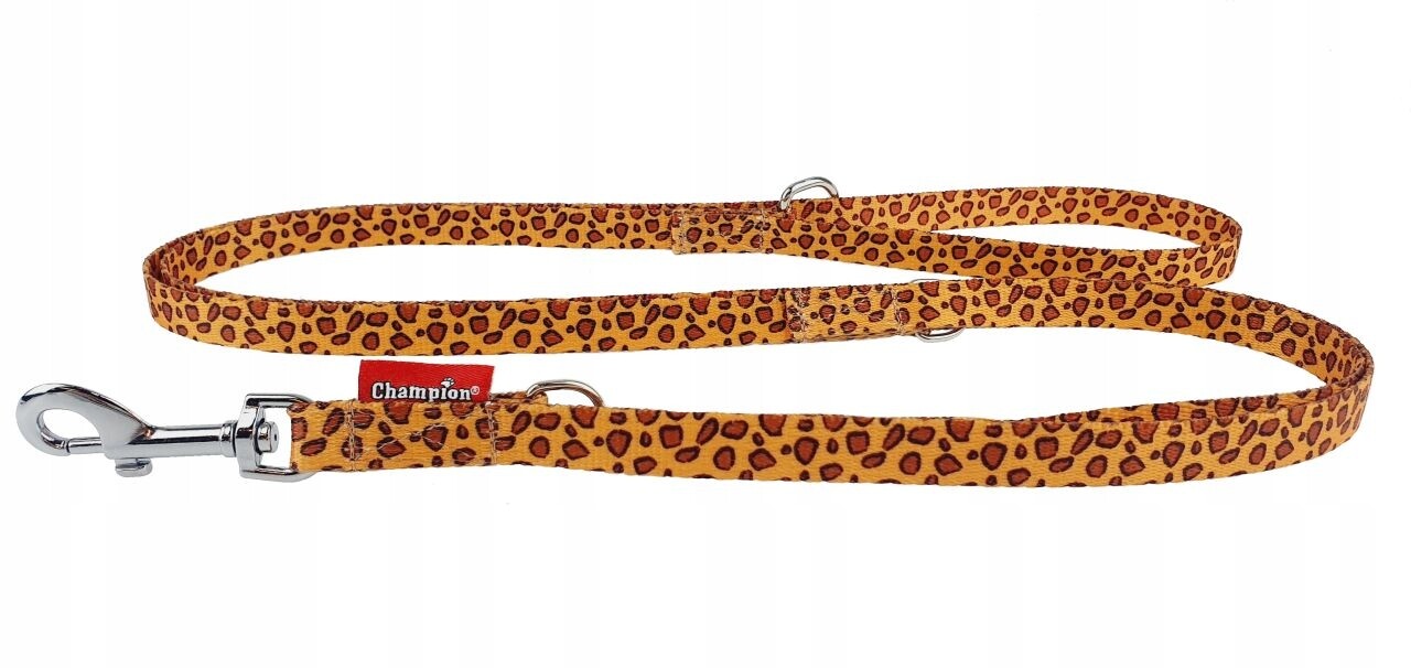 Vodítko pro psa Páskové nastavitelné 225 cm Pásek 1,6 cm Champion Jaguar