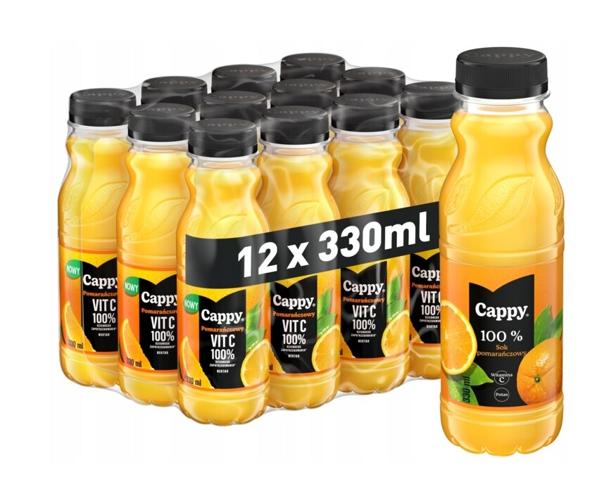 Cappy Pomerančový nektar 330 ml 12 Ks