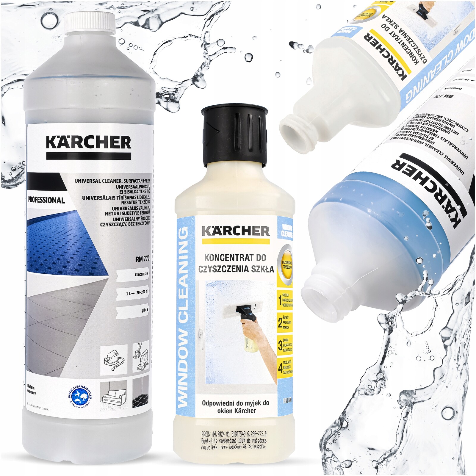 Tekutina Na Praní Koberců Čalounění nábytku Karcher 1L Koncentrát Na Sklo