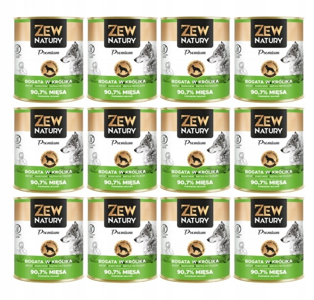 Zew Natury Premium Bohaté na králíka 12x800g Krmivo pro dospělé psy