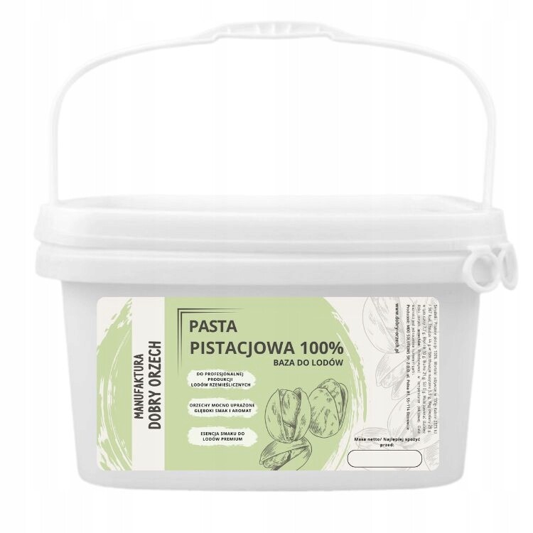 Pasta z pistácií 100 % – pro výrobu zmrzliny 5 kg Dobry Orzech