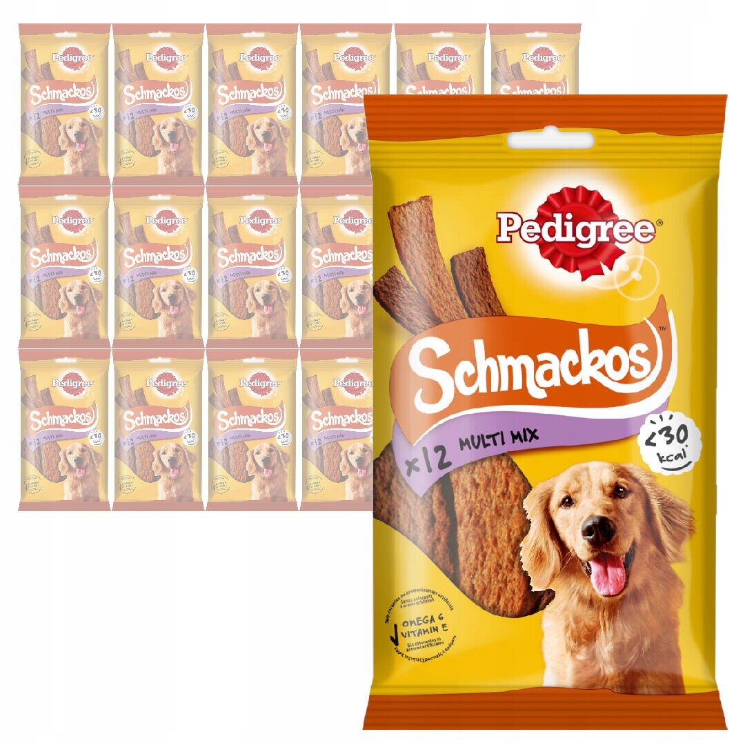 Pedigree Schmackos Multi MIX 18x86g Psí Pamlsek Ve Čtyřech Příchutích