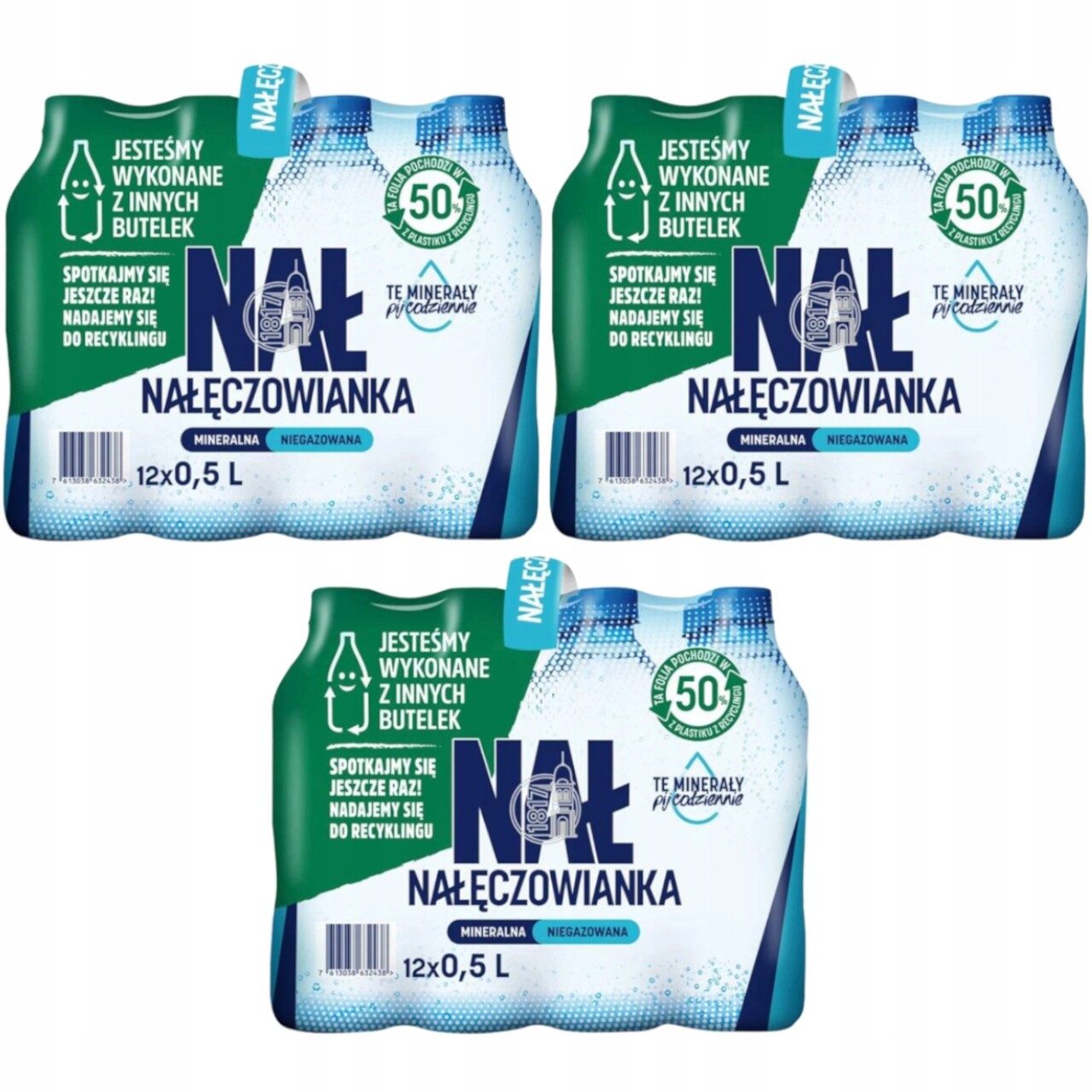 36 x minerální voda Nałęczowianka neperlivá 0,5 l