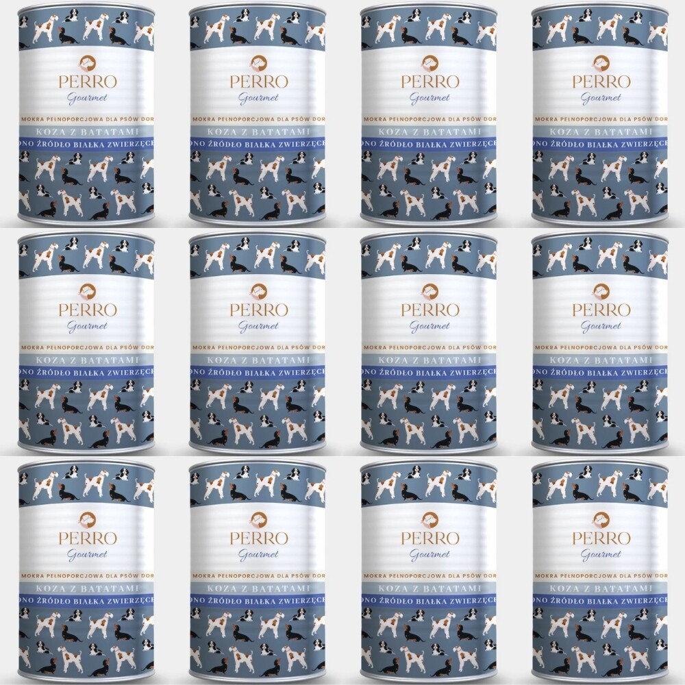 Vlhké krmivo pro psy Perro Gourmet Koza s batáty 12 x 400 g