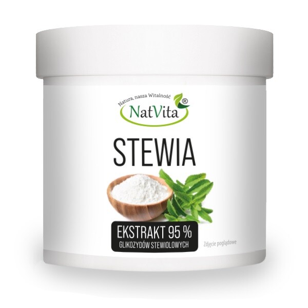 Stevia Extrakt Čistý 95% přírodní náhrada cukru Sladidlo 300g NatVita