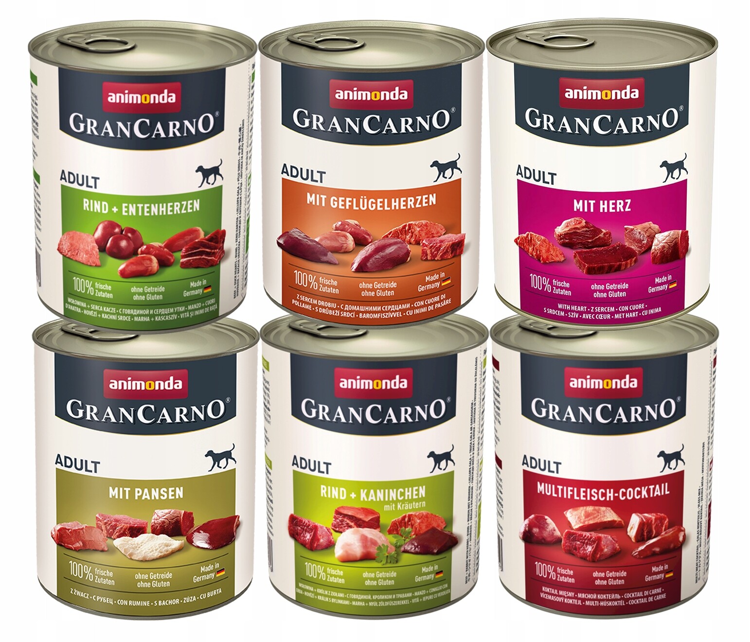 Animonda Pes GranCarno Adult Set MIX 6 příchutí s Droby 6x800g