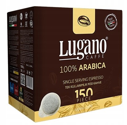 Lugano Caffe Káva v sáčcích, systém Ese Arabica 100% /150 kusů/