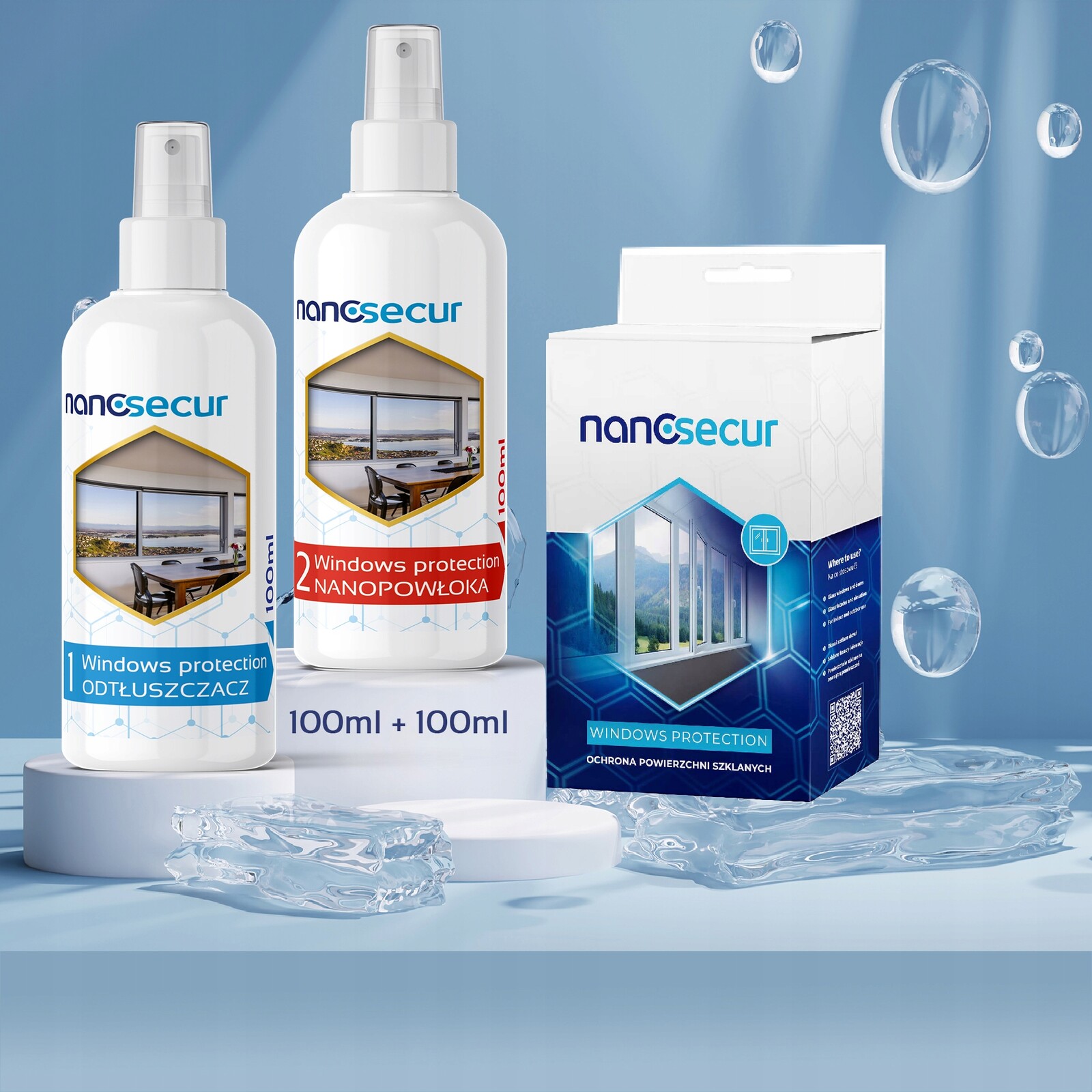 Sada pro impregnaci oken a skleněných fasád 100 ml