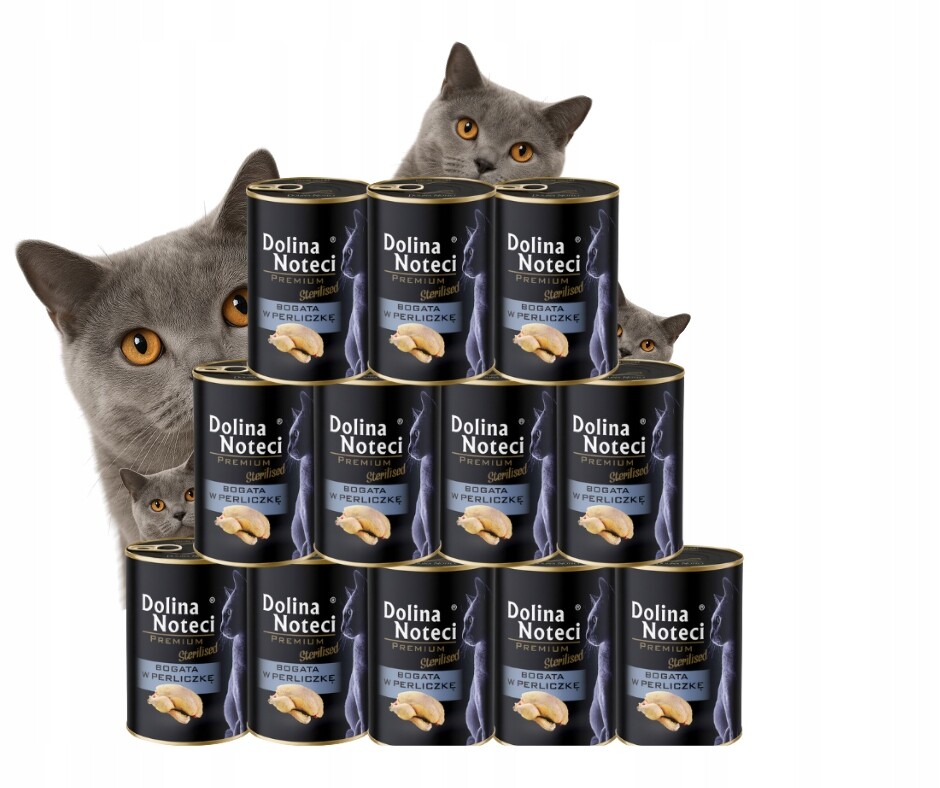 Krmivo pro kočky Dolina Noteci Sterilised bohaté na perličky 12x400 g