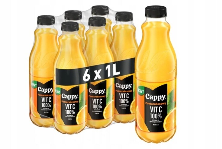 Cappy Pomerančový nektar 1000 ml 6 Ks