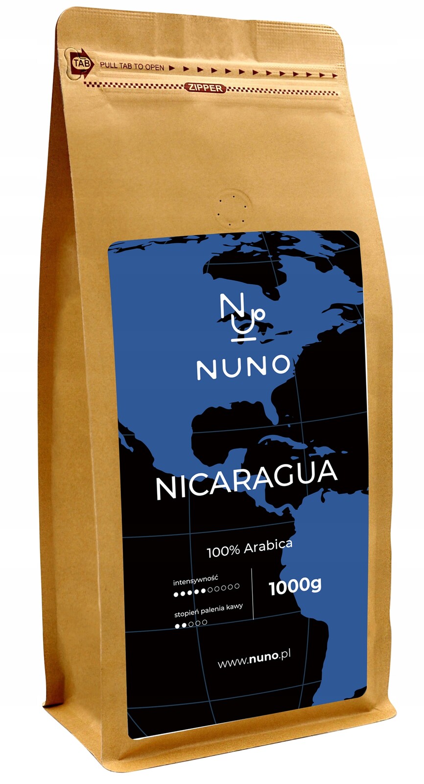 Káva Zrnková 1 kg Arabica 100% Čerstvě pražená Nicaragua Pražírna Kávy Nuno